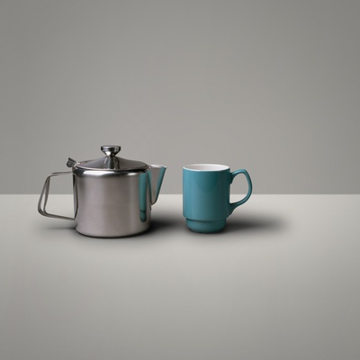 14 teapot and blue cup